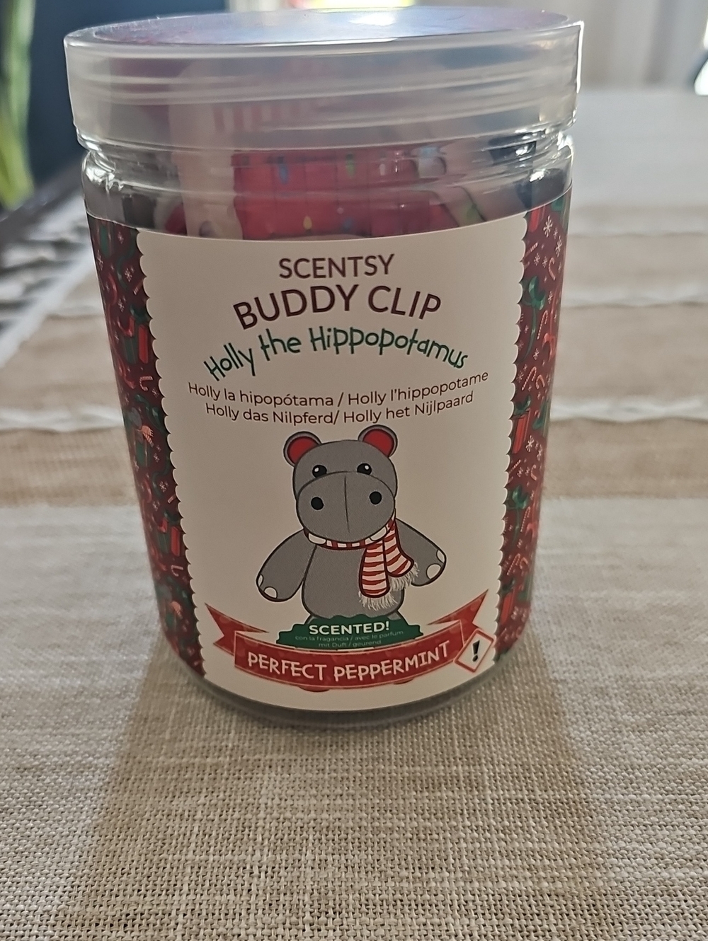 Scentsy Buddy Clip Holly the Hippopotamus - Perfect Peppermint